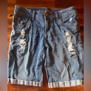 Faded Glory Blue Denim Bermuda Shorts